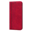 For Xiaomi Redmi Note 9S Frosted Business Magnetic Horizontal Flip PU Leather Case with Holder & Card Slot & Lanyard(Red)
