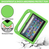 For Amazon Fire 7 2022 Handle EVA Shockproof Tablet Case with Triangle Holder(Green)