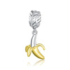 S925 Sterling Silver Banana Fruit Pendant DIY Bracelet Necklace Accessories