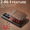 For Samsung Galaxy S25 5G Suteni H15  Oil Eax Leather Detachable Wallet Back Phone Case(Red)