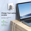 DUZZONA A11 PD65W 480Mbps Type-C to Type-C Fast Charging Cable, Length:1m(White)