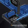 For Samsung Galaxy A52 5G / 4G / A52s 5G Lens Holder MagSafe Phone Case(Blue)