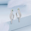 BSE669 Sterling Silver S925 White Gold Plated Zircon Snake Earrings