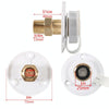 Brass Water Inlet Check Valve For Yacht RV With Adapter(White)