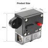 80A Auto Circuit Breaker Car Audio Fuse Holder Power Insurance Automatic Switch(Black)