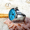 2PCS L04 Dial Quartz Analog Watch Creative Steel Cool Elastic Quartz Finger Ring Watch for Men / Women(Blue)
