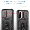 For Samsung Galaxy A56 5G Sliding Camshield TPU + PC Phone Case with Holder(Black)