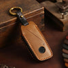 For 2024 BMW X7 Hallmo Cowhide Car Key Protection Cover(Brown)