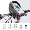 WHEEL UP Anti-splashing Touch Screen Bicycle Mobile Phone Bag Mountain Bike Front Beam Bag Riding Handlebar Bag, Style:Black and Red