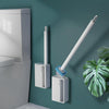 Household Wall Mounted Long Handle Disposable Toilet Brush Set(White)