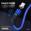 ENKAY 3A USB to 8 Pin Magnetic Fast Charging Data Cable with LED Light, Length:2m(Silver)