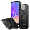 For Samsung Galaxy A05 Shield Frame Holder MagSafe Phone Case(Black)