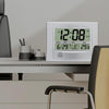Home Big Screen Display Digital Electronic Wall Clock Living Room Temperature Clock(Silver)