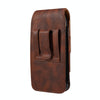 For 5.2 inch Mobile Phone Cowhide Texture Oxford Cloth Waist Bag(Brown)