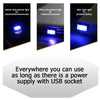 Universal PC Car USB LED Atmosphere Lights Emergency Lighting Decorative Lamp (Yellow Light)