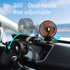 F622 Car Creative Folding Rotatable Double Head Electric Cooling Fan, Style:24V Cigarette Lighter