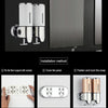 Triple Hotel Shower Manual Dispenser Wall Mounted Washing Liquid Shampoo Soap Bottle, Capacity: 1200ml (Stainless Steel)
