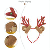Christmas Deer Antler Plush Headband Festival Party Makeup Props(Green)