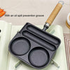2 In 1 Multifunctional Frying Pan Breakfast Pan Household Cast Iron Roasting Sausage Skillet(Frying Meat Model)