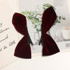 2 Pairs Half Bow Hair Clip Retro Girl Side Duckbill Clip Hair Ornament, Colour: Red
