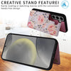For Samsung Galaxy S25+ 5G Printed Double Buckle RFID Anti-theft Phone Case(Pastoral Rose)