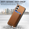 For Samsung Galaxy S25+ 5G Retro Magsafe Card Bag PU Back Cover Phone Case(Brown)