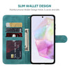 For Samsung Galaxy A36 / A56 5G Skin Feel Geometric Lines Leather Phone Case(Green)