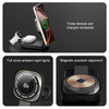C40 Folding 3 in 1 MagSafe Magnetic Wireless Charger with LED Light(Black)