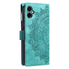For Samsung Galaxy A06 5G Multi-Card Totem Zipper Leather Phone Case(Green)