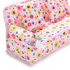 Mini Furniture Flower Sofa 20cm Couch +2 Cushions for Doll House Accessories(Cloth sofa)