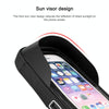 Mountain Bike Card Holder Touch Screen Mobile Phone Holder Motorcycle Electric Vehicle Waterproof Navigation Bracket Shade Mobile Phone Holder, Style:Handlebars(Black)