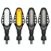 4 PCS Modified Motorcycle 16LEDs Brake Turn Tail Light, Transparent Shell(White Light + Yellow Light)