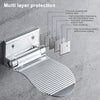 Wall Mounted Aluminium Alloy Bathroom Shower Foot Rest Footstool(Silver)