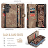 For Samsung Galaxy S25 5G CaseMe 008 Detachable Multifunctional Leather Phone Case(Brown)