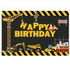 1.2m x 0.8m Construction Vehicle Series Happy Birthday Photography Background Cloth(11408682)