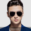 Men Oversized Aviation Metal Frame Spring Temple Polarized Sunglasses Male  Pilot Male Driving Sun Glasses(Silver Frame)