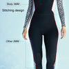 DIVE & SAIL 3mm Warm One-Piece Long Sleeve Wetsuit Thickened Winter Swimming And Surfing Suit, Size: L(Female Black)