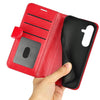 For Samsung Galaxy S25 5G R64 Texture Horizontal Flip Leather Phone Case(Red)