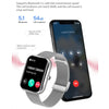 AK58 1.96 inch Screen Bluetooth Smart Watch, Steel Band, Support Health Monitoring & 100+ Sports Modes(Black)