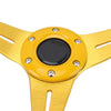 35cm PU Racing Sport Hand Wheel Car Modified Steering Wheel(Gold)