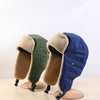 Winter Flying Cap Plus Velvet Thick Warm Windproof Cycling Ski Ear Protection Cap, Size: M (56-58cm)(Khaki)