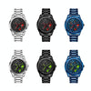 SANDA P1065 Wheel Series Casual Steel Band Quartz Watch For Men(Blue Green)