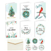 6 Fold Cards + 6 Envelopes + 6 Stickers Christmas Day Greeting Cards(MC8-94)