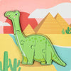 2 PCS Wooden 3D Stereo Dinosaur Puzzle Children Educational Early Education Toys(Brachiosaurus)