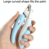 Pet Nail Clippers with LED Light, Blue - Cat & Dog Trimmer