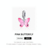 S925 Sterling Silver Pink Butterfly Pendant DIY Bracelet Necklace Accessories