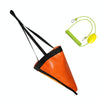 PVC Traction Drift Brake Fishing Sea Anchor, Size: 32 inch Orange With Yellow Green Rope+Float