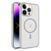 For iPhone 14 Pro Frosted Translucent Side Ice Fog Cooling MagSafe Phone Case(Grey)