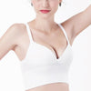 Wireless Sporty Shockproof Running Push Up Sports Bra, Size:XL(White)