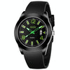 addies MY-1601 Regular Version Silicone Watchstrap Quartz Watch, Support Calendar, Size:L (Green)